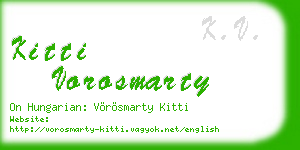 kitti vorosmarty business card